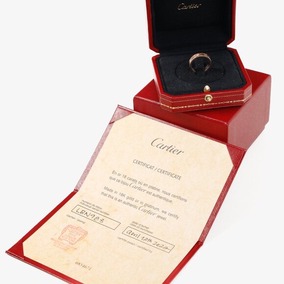 Cartier Love 18k Rose Gold Diamond Pave Ring - Picture 5 of 6